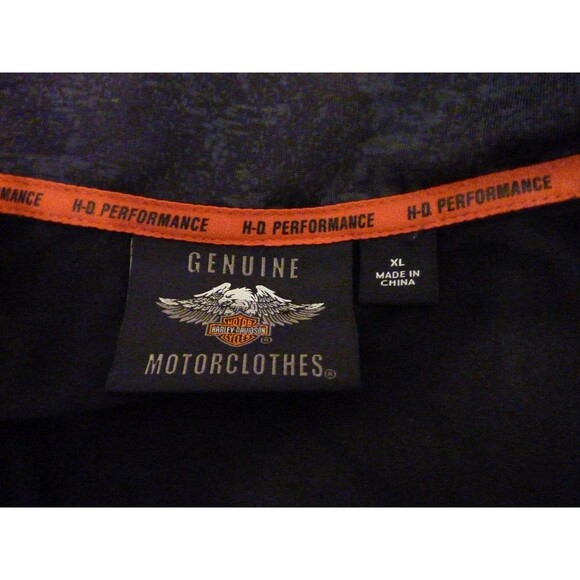 Harley-Davidson Men's Black Long Sleeve Light Weight Polyester-Spandex-Jersey XL - Picture 4 of 4